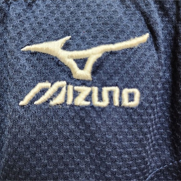 Mizuno Windbreaker Mens M Blue Red Cardinal W Logo Embroidered Long Slv Pullover - Picture 6 of 14